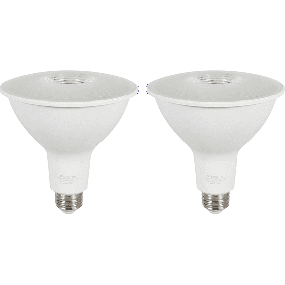 SYLVANIA 14W (120W Equivalent) Soft White Dusk to Dawn Flood Light Bulb, PAR38 (2 pack)