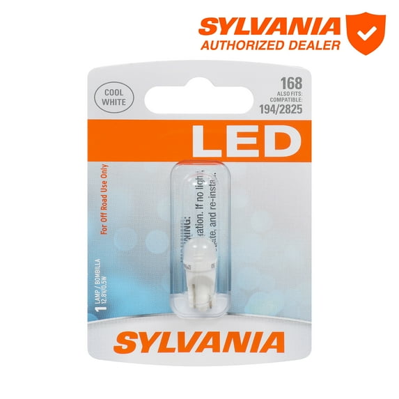 Sylvania 168 White LED Automotive Mini Bulb, Pack of 1