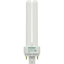 Sylvania 20667 4-Pack CF13DD/E/841/ECO 13-Watt Double Tube Compact Fluorescent Light Bulb, 4100K, 900 Lumens, T4 Shape, 82 CRI, 4-Pin G24q-1 Base