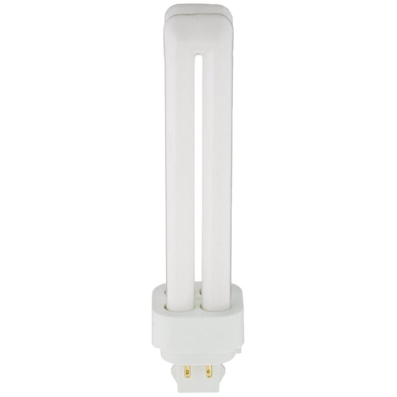 Sylvania 20683 (4-Pack) 18-Watt Double Tube Compact Fluorescent Light Bulb, 2700K, 1150 Lumens, 82 CRI, T4 Shape, 4-Pin G24q-2 Base
