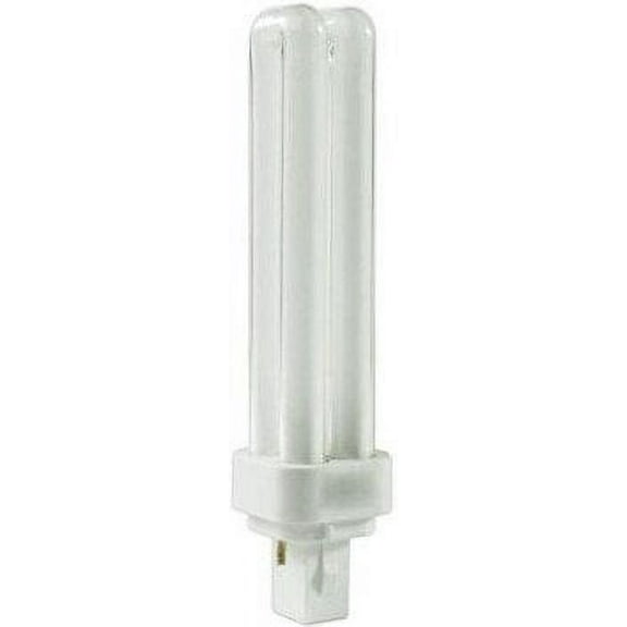 Sylvania 21111 (12-Pack) CF18DD/841/ECO 18-Wat Double Tube Compact Fluorescent Light Bulb, 4100K, 1150 Lumens, 82 CRI, T4 Shape, G24d-2 Bi-Pin Base
