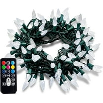 Sylvania 274763 100 Light LED RGB Color Change Faceted C6 Style Look Mini Light Set