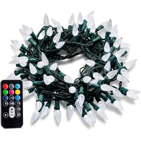 Sylvania 274763 100 Light LED RGB Color Change Faceted C6 Style Look Mini Light Set