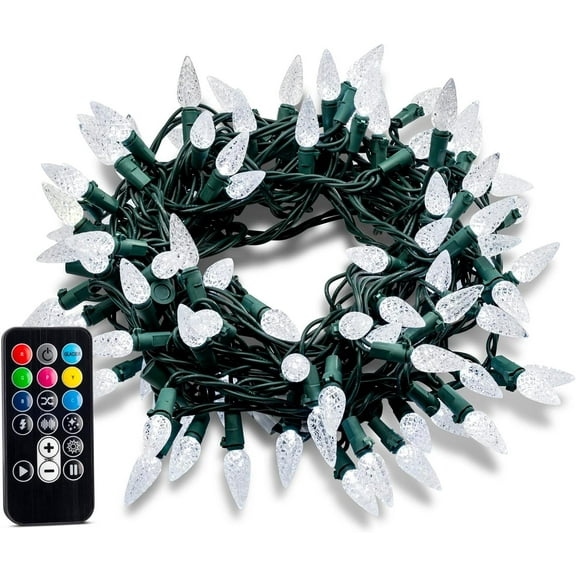Sylvania 274763 100 Light LED RGB Color Change Faceted C6 Style Look Mini Light Set