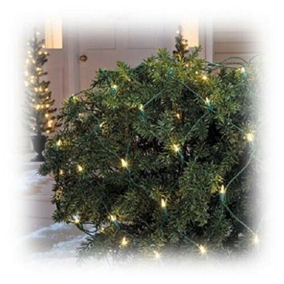 Sylvania 274752 4 x 6 ft. 100 Light Stay-Lit LED Net Style Christmas Lights Set, Warm White