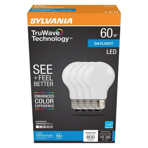 Sylvania 40672 LED Bulb, Dimmable, Daylight Light