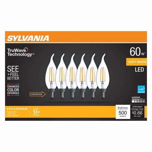 Sylvania 40773 TruWave Series LED Light Bulb, 500 Lumens