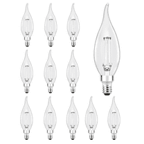 SYLVANIA LED 3.5W (40W Equivalent) Soft White Decor Light Bulbs, B10, White Filament, E12 (12 pack)