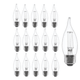 thumbnail image 1 of SYLVANIA LED 3.5W (40W Eqv) Soft White Decor Light Bulbs, B10, E26 Base, Dim, White Filament (16 Pk), 1 of 6