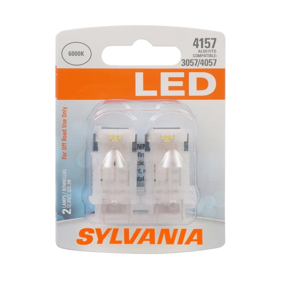 Sylvania 4157 White SYL LED Mini Bulb, Pack of 2
