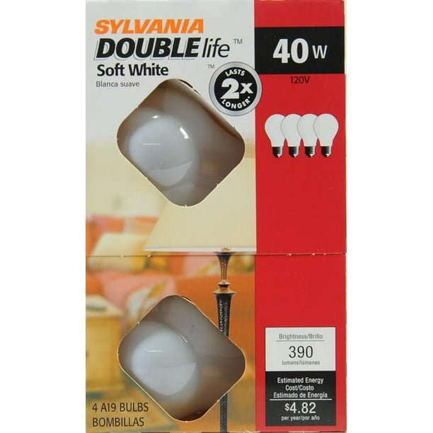 Sylvania 4pk 40W Soft White Daylight Bulbs