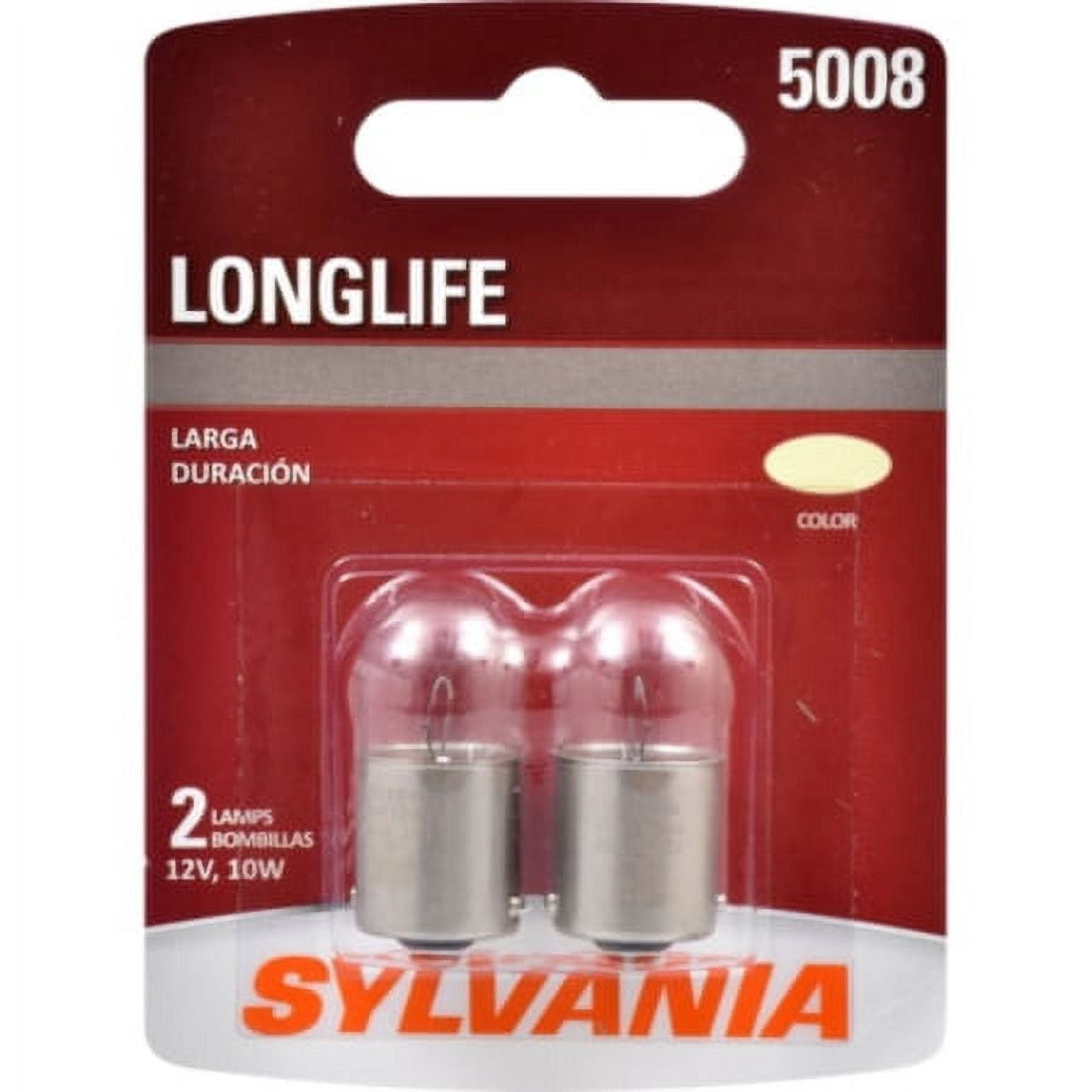 Sylvania 5008 Long Life Halogen Auto Mini Bulbs, Pack of 2.