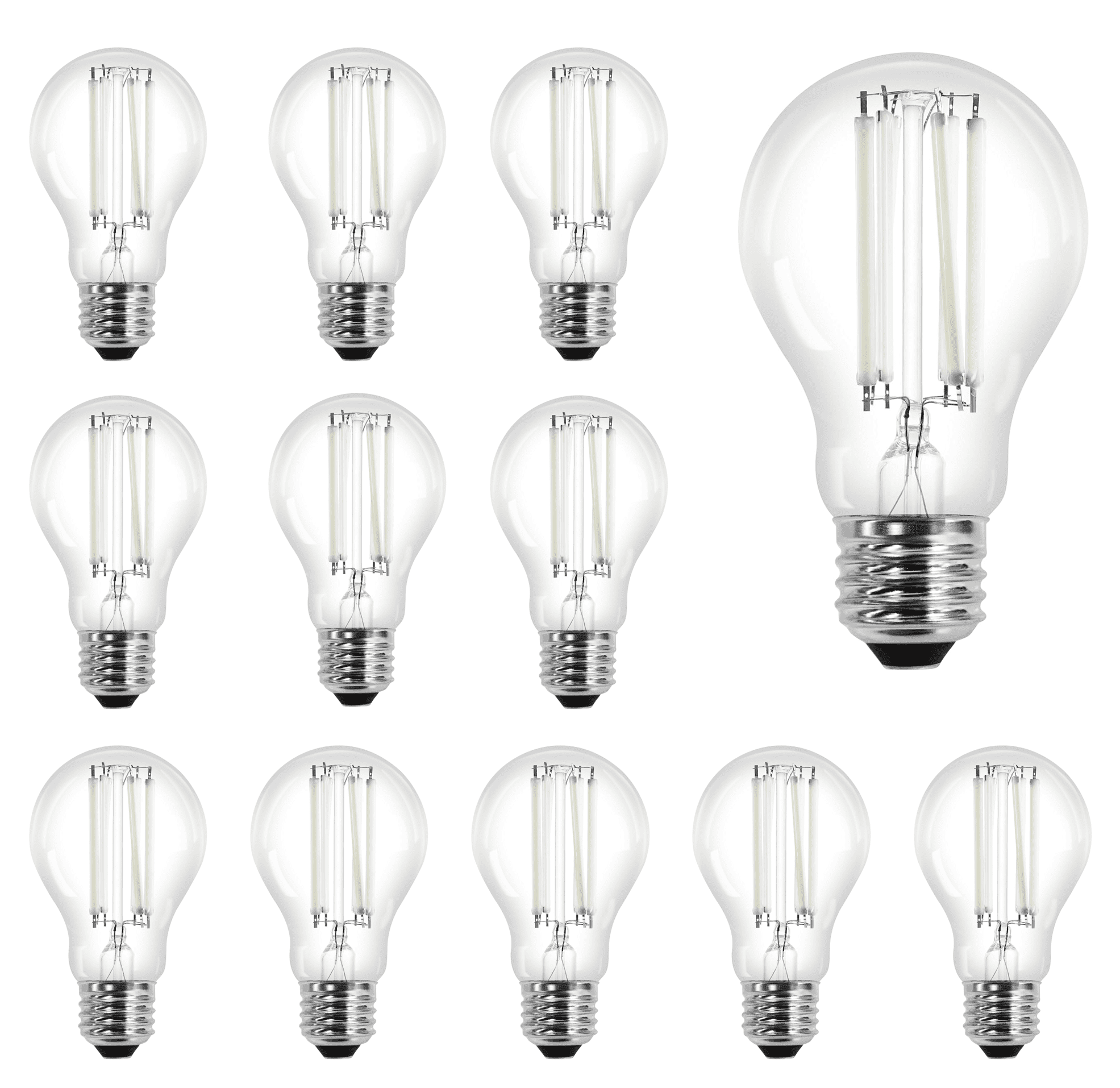 SYLVANIA LED 6.5W (60W Equivalent) Daylight General Purpose Light Bulbs, A19, White Filament, Dimmable (12 pack)