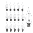 thumbnail image 1 of SYLVANIA 5.5W (60W Equivalent) Daylight Decor Light Bulbs, B10, White Filament, E26 (16pk), 1 of 7