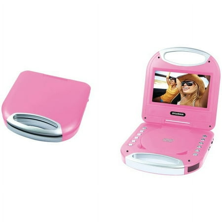 Sylvania - 7" Widescreen Portable DVD Player - Pink