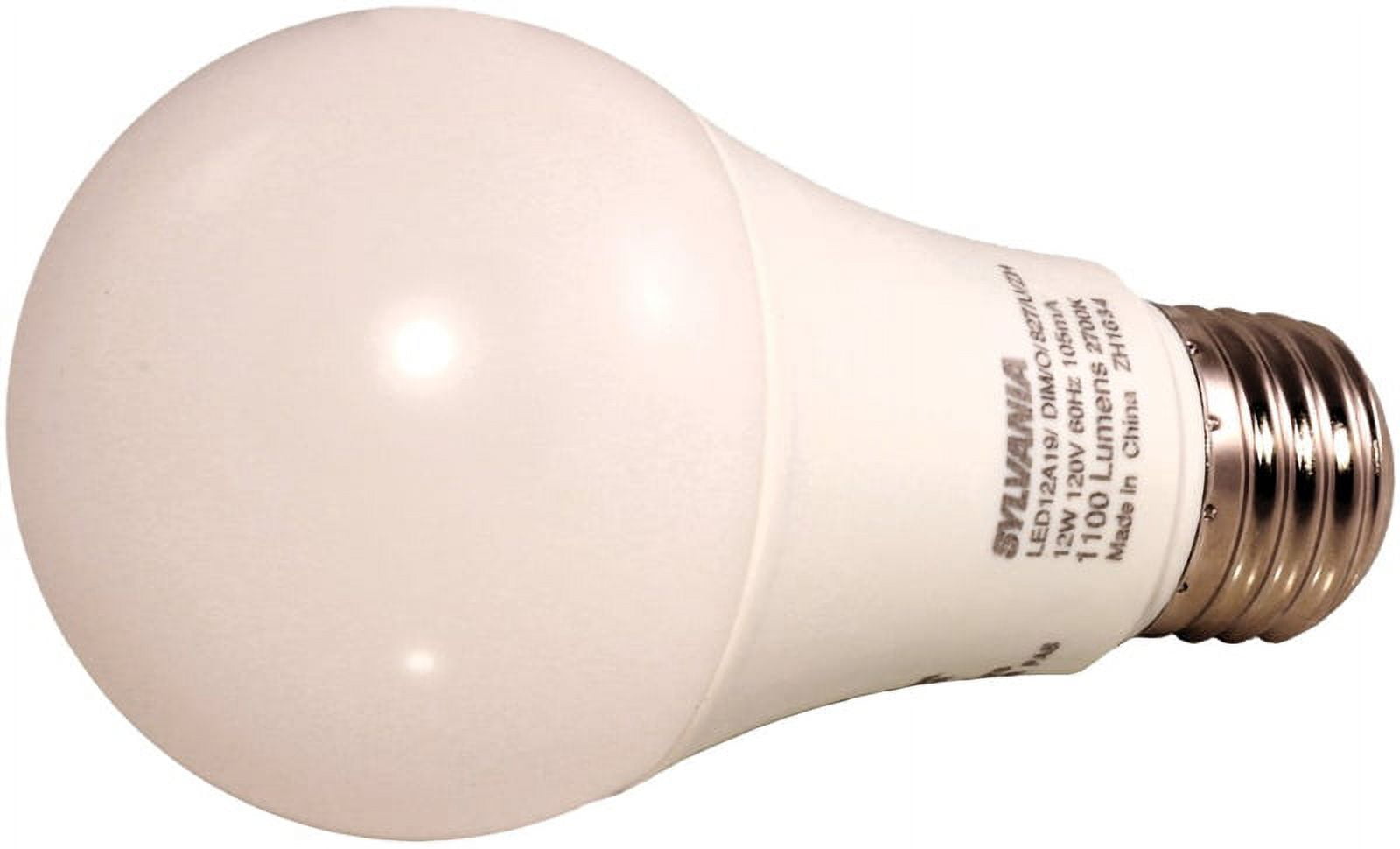 Sylvania 74425 General-Purpose LED Bulb, 120 V, 12 W, Medium E26, A19 Lamp