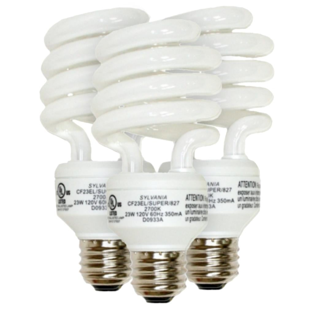 Sylvania 8482895 23W 2700K T2 Compact Fluorescent Spiral Light Bulb
