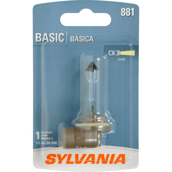 Sylvania 881 Basic Fog Bulb Halogen Clear Automotive Bulb