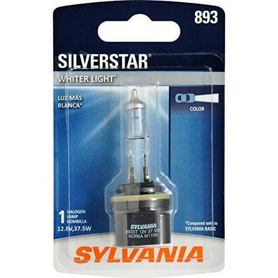 Sylvania 893 SilverStar High Performance Halogen Fog Light, White Fits SUVs and Trucks, 2 Pack