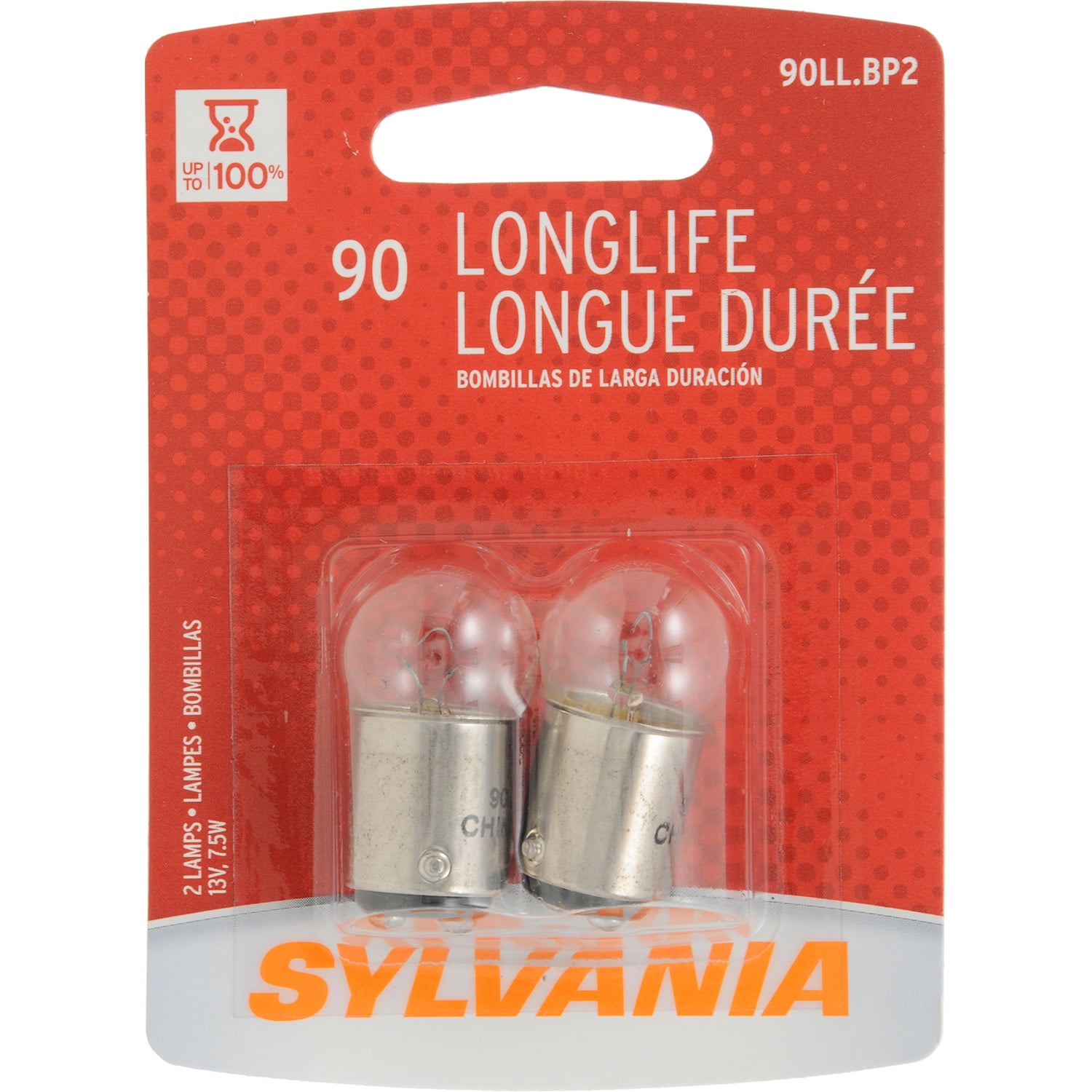 Sylvania 90 Long Life Halogen Auto Mini Bulbs, Pack of 2.