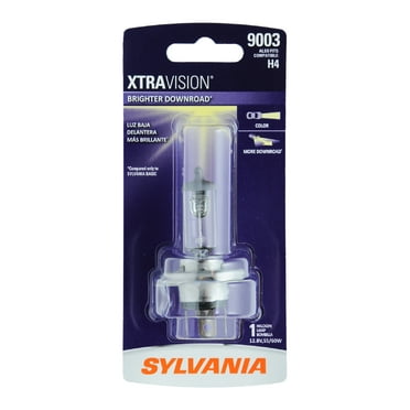 Sylvania 9003 XtraVision Halogen Headlight Bulb, 1 Pack, Compatibile with Multiple Cars