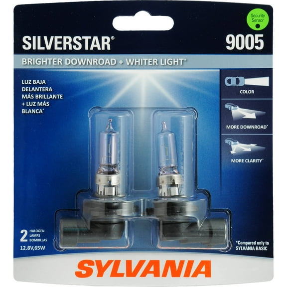 Sylvania 9005 SilverStar Headlight, 2 pack, Compatible with Multiple Cars