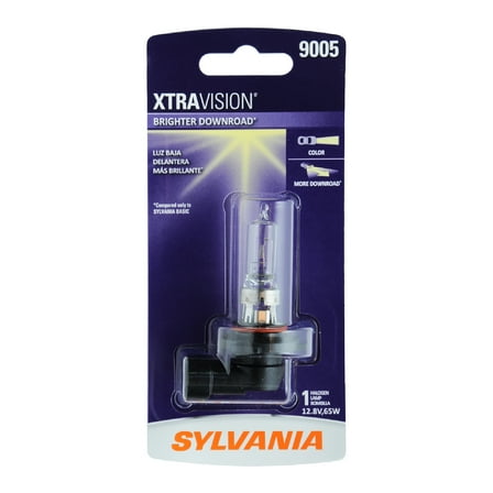 Sylvania 9005 XtraVision Halogen Headlight Bulb, 1 Pack, Compatibile with Multiple Cars