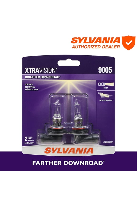 9005 XtraVision Halogen Headlight Bulb, 2 Pack, Compatible with Multiple Cars