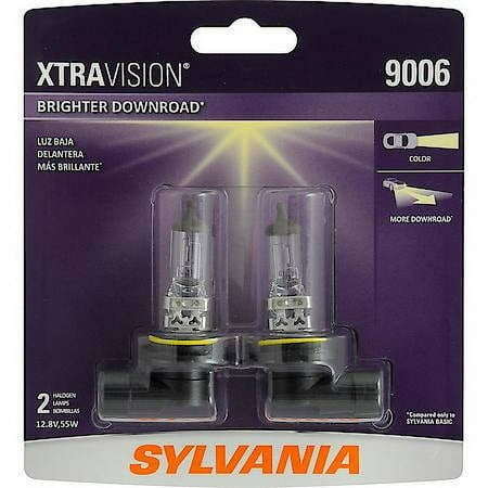 Sylvania 9006 XtraVision Halogen Headlight Bulb, 2 Pack, Compatible with Multiple Cars