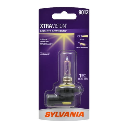 Sylvania 9012 XtraVision Halogen Headlight Bulb, 1 Pack, Compatible with Multiple Cars