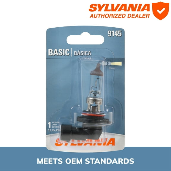 Sylvania 9145/H10 Basic Auto Halogen Fog Bulb, 1 pack, Compatible with Multiple Cars