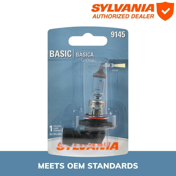 Sylvania 9145/H10 Basic Auto Halogen Fog Bulb, 1 pack, Compatible with Multiple Cars