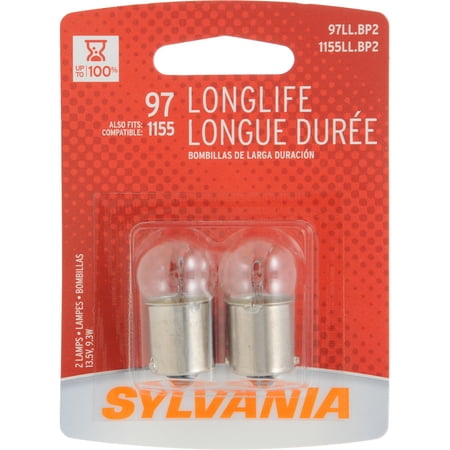 Sylvania 97 Long Life Halogen Auto Mini Bulbs, Pack of 2.