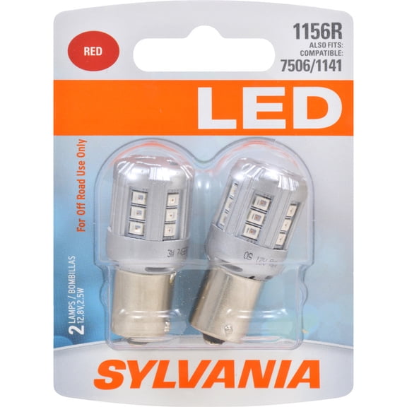 Sylvania 1156RSL.BP2 Red LED Blister Pack TWIN