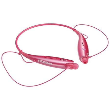Sylvania Bluetooth(R) Sports Headphones With Microphone, PINK