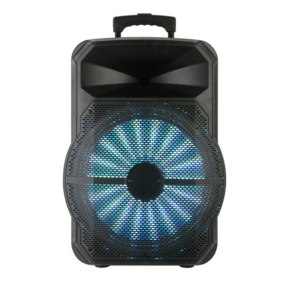 Sylvania Bluetooth(r) Speaker, LED Lighting, 12 Inch Subwoofer, Black, SPA122
