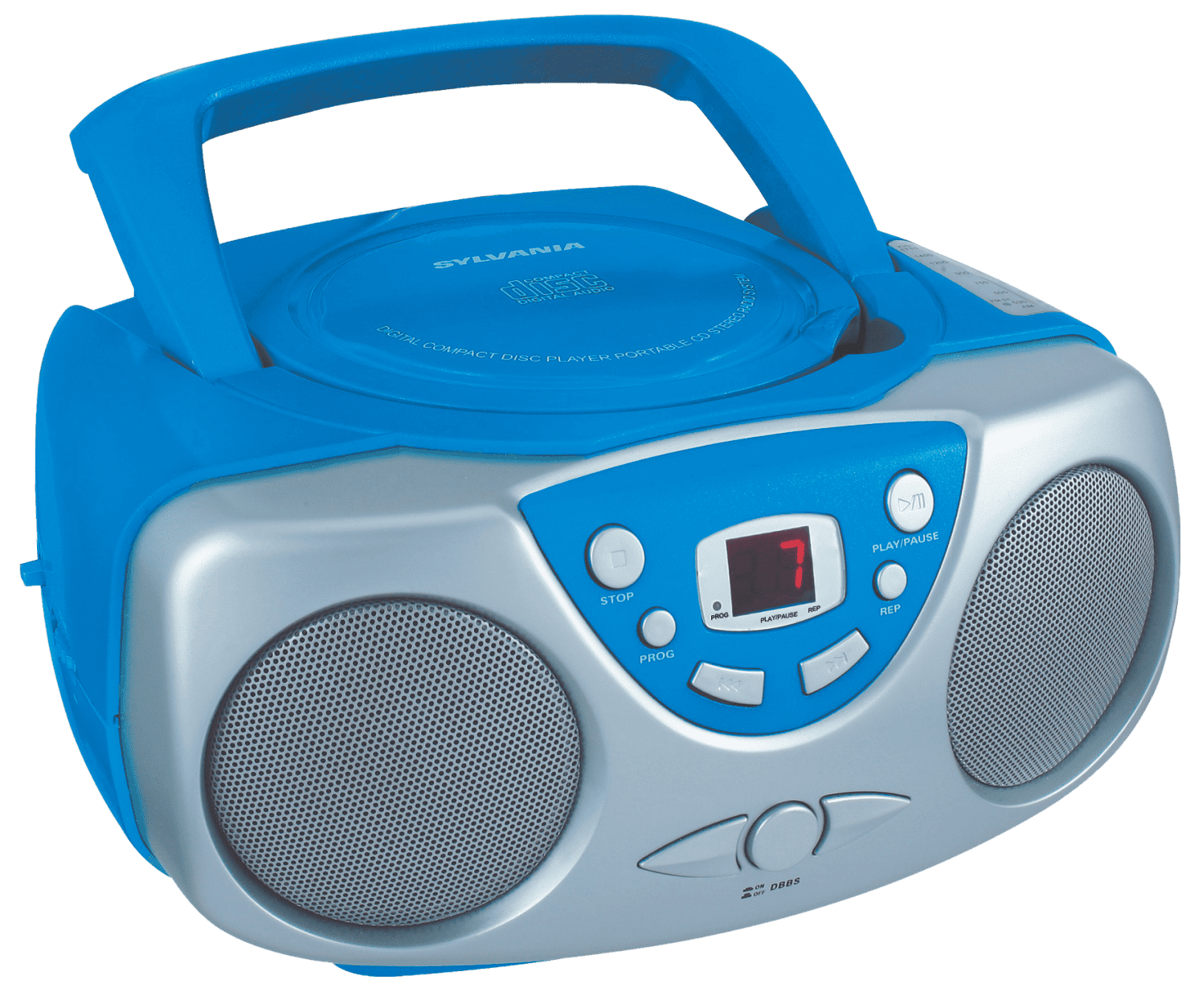 Sylvania Portable CD-R Boombox with AM/FM Radio Player, Blue