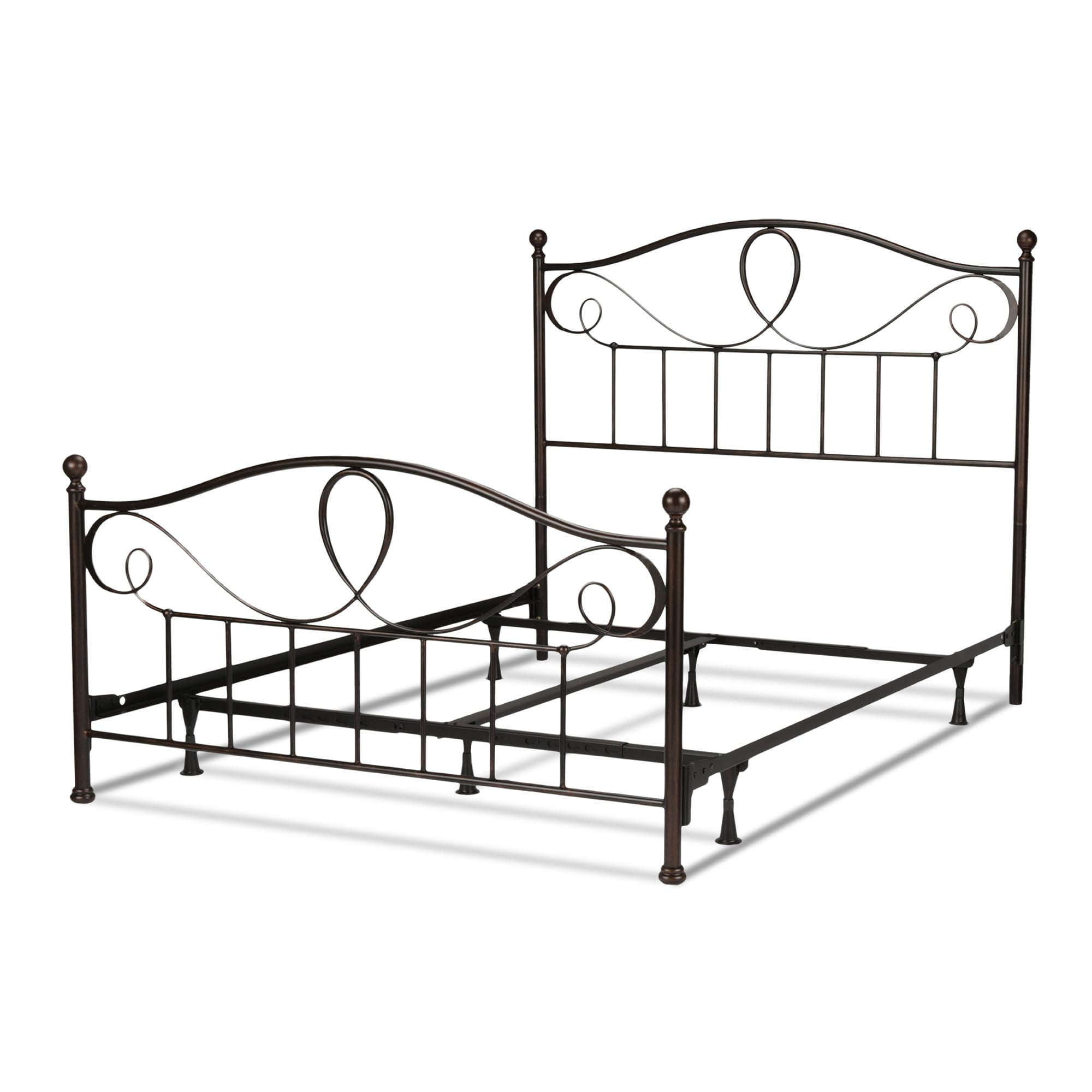 Sylvania Complete Bed with Metal Curved Grill Design and Canopy