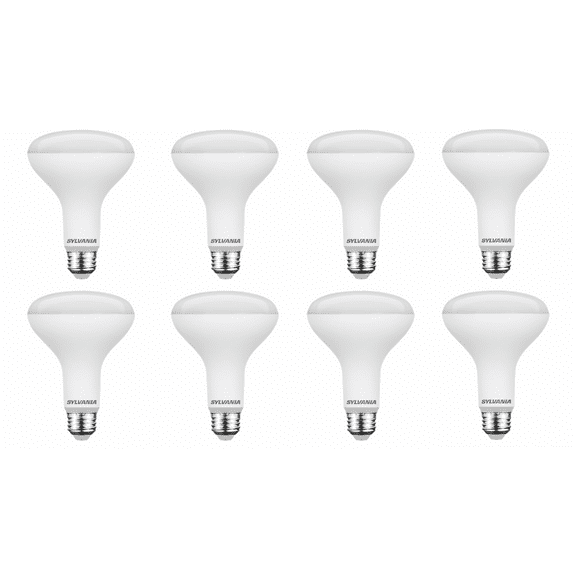 Sylvania Everyday LED Light Bulb, BR30 65-Watt Equivalent, Daylight, E26, 8 pack - Value Pack