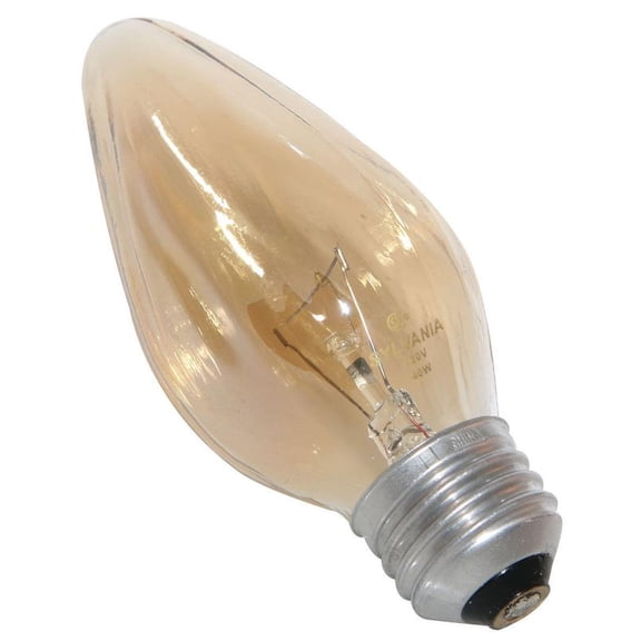 Sylvania 13986 - 40F/AIC/BL/2PK 120V F15 Decor Flame Tip Light Bulb