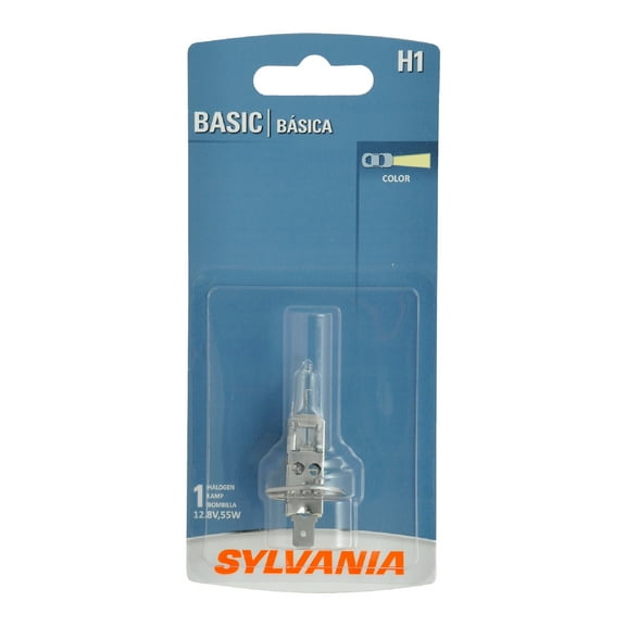 Sylvania H1 - 55 Watt Basic Auto Halogen Headlight Lamp, 1 pack, Compatible with Multiple Cars