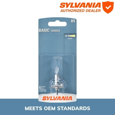 Sylvania H1 Basic Halogen Headlight Bulb, 1 Pack, Compatible with Multiple Cars