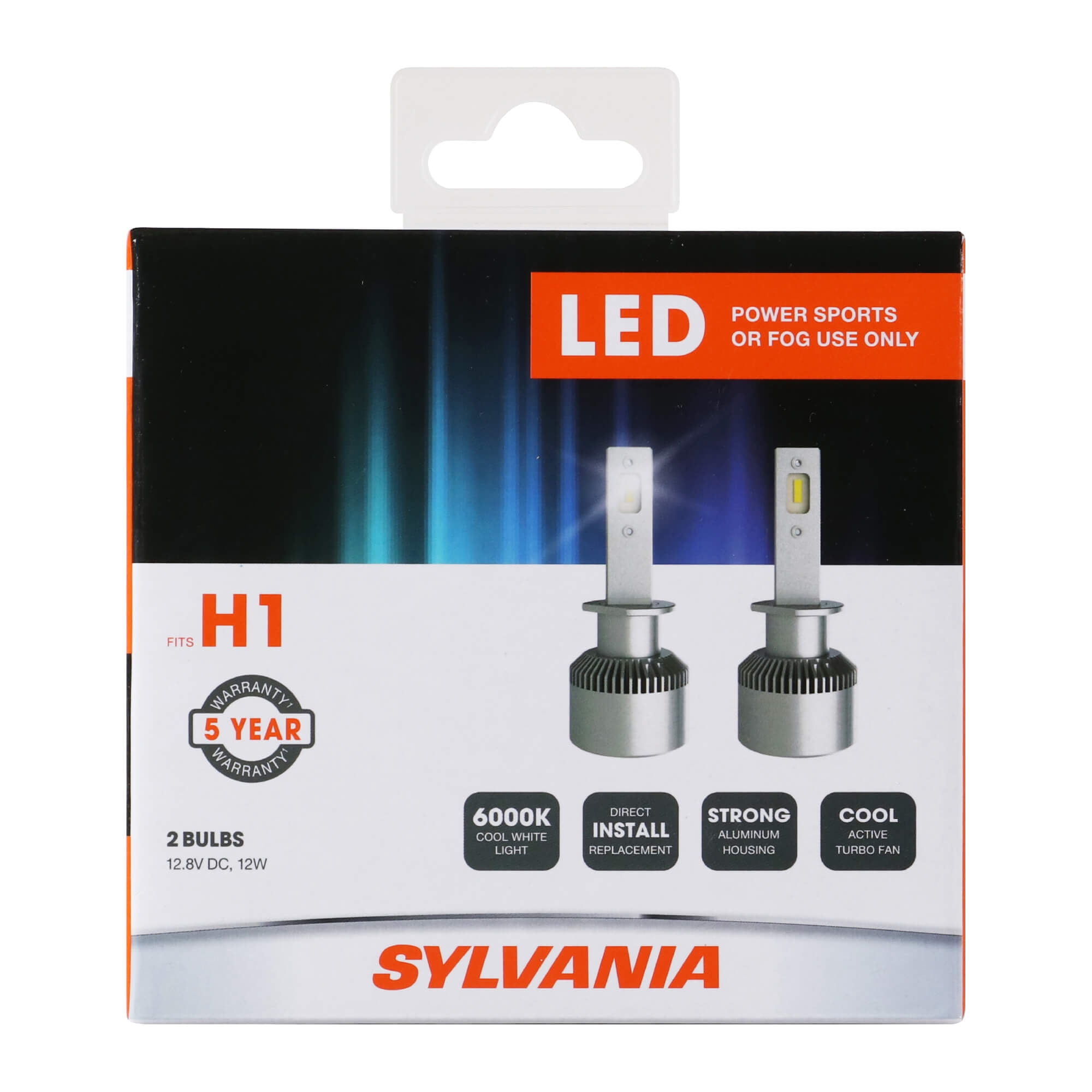 H1 LED Headlight Bulbs with Internal Driver - Fanless - 6500K - 4,400  Lumens/Set
