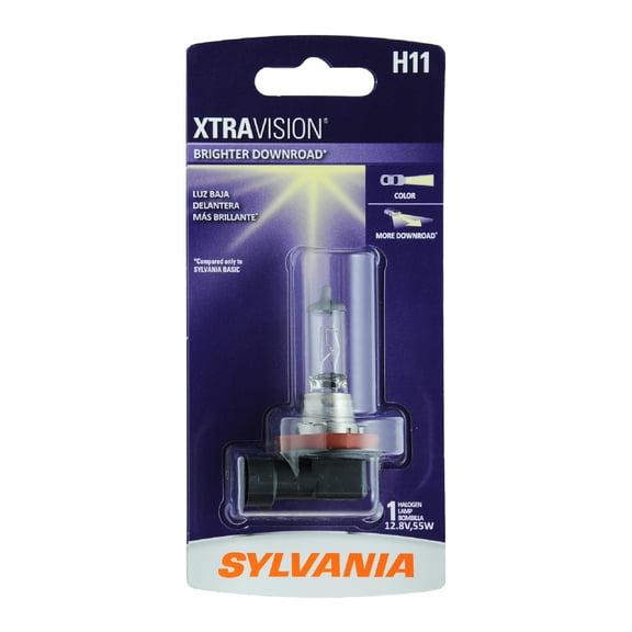 Sylvania H11 XtraVision Halogen Headlight Bulb, 1 Pack, Compatible with Multiple Cars