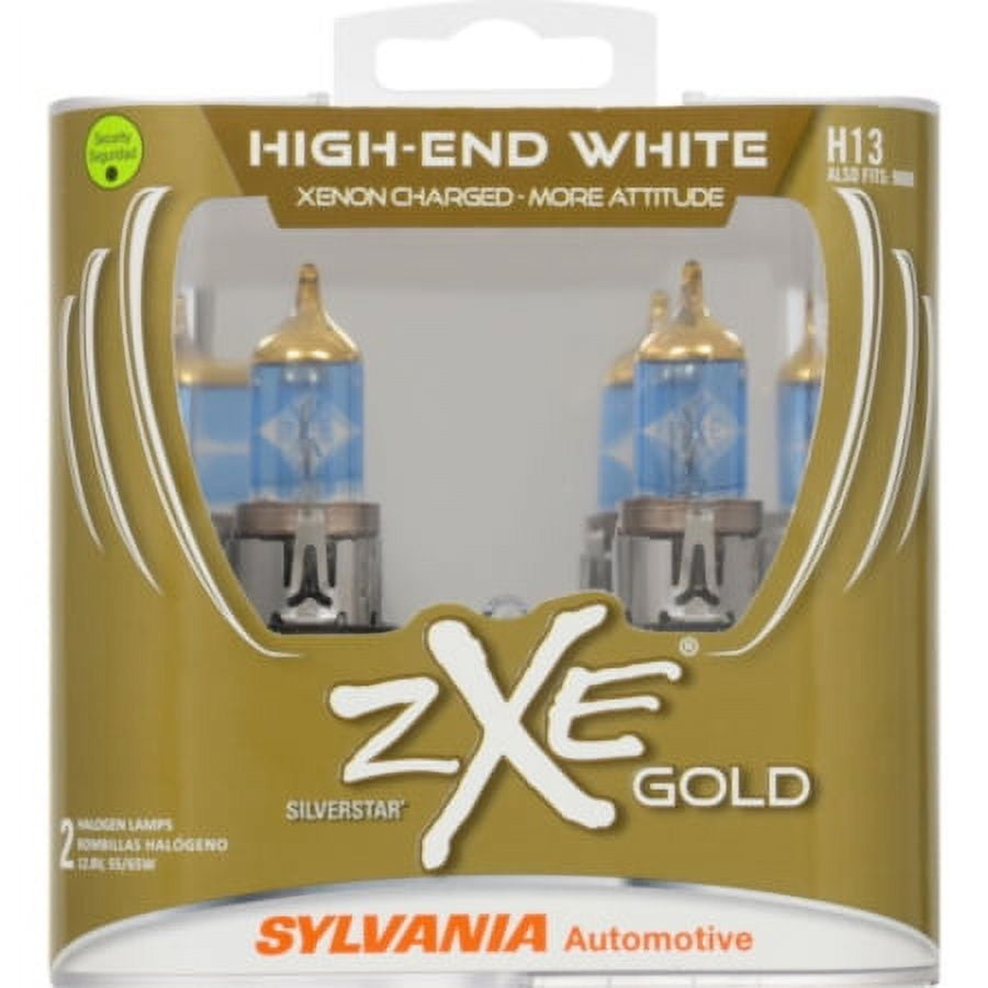 Sylvania H13 SilverStar zXe Gold Halogen Headlight Bulb, Pack of 2