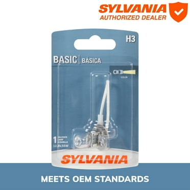 Sylvania H3 Basic Fog Bulb, 1 Pack, Compatible with Multiple Cars