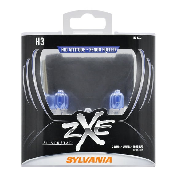 Sylvania H3SZ.BB2 SilverStar zXe H3 Halogen Fog Light Bulbs, White (2 Pack)