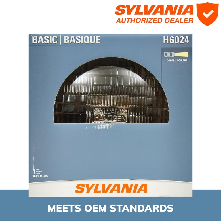 Sylvania H6024 Sealed Beam Headlight, 1 Pack, for Multiple Cars