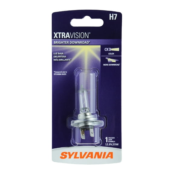 Sylvania H7 XtraVision Halogen Headlight Bulb, 1 Pack, Compatible with Multiple Cars