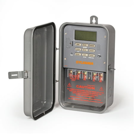 Sylvania Outdoor Timer, One-Step Setup Featuring 4 on & off Settings, Weatherproof